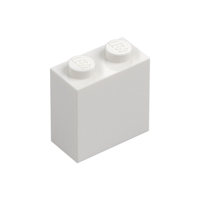 LEGO White Brick 1 x 2 x 1.6 with Studs on One Side (22885