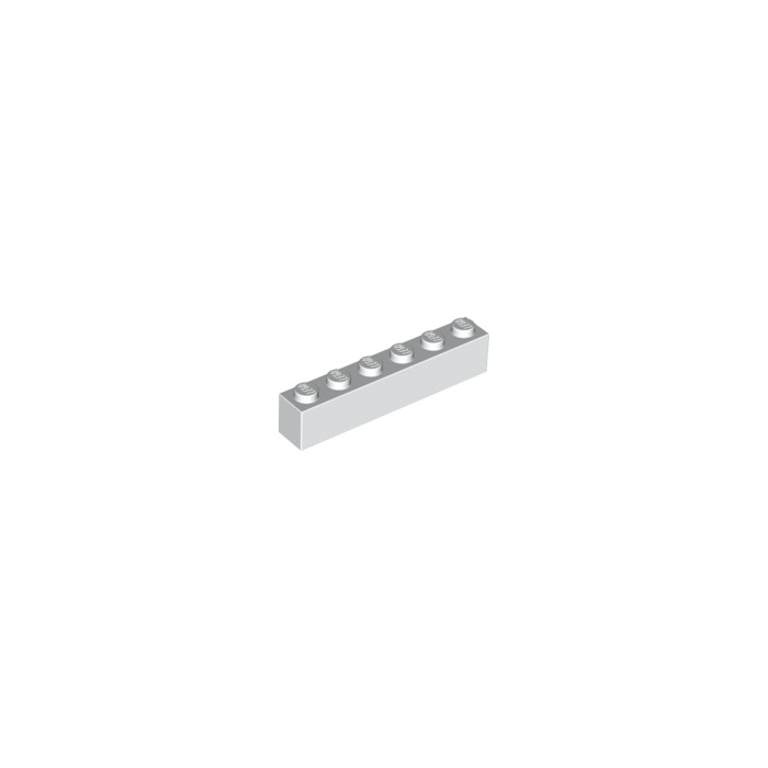 6 1x6 White Standard Plate Bricks ~ New Lego Parts ~ Space