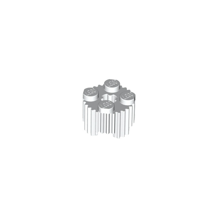 Rillensteine 2X2 neues Hellgrau 10X Lego® 92947 runde Steine mit Profil Riffel 