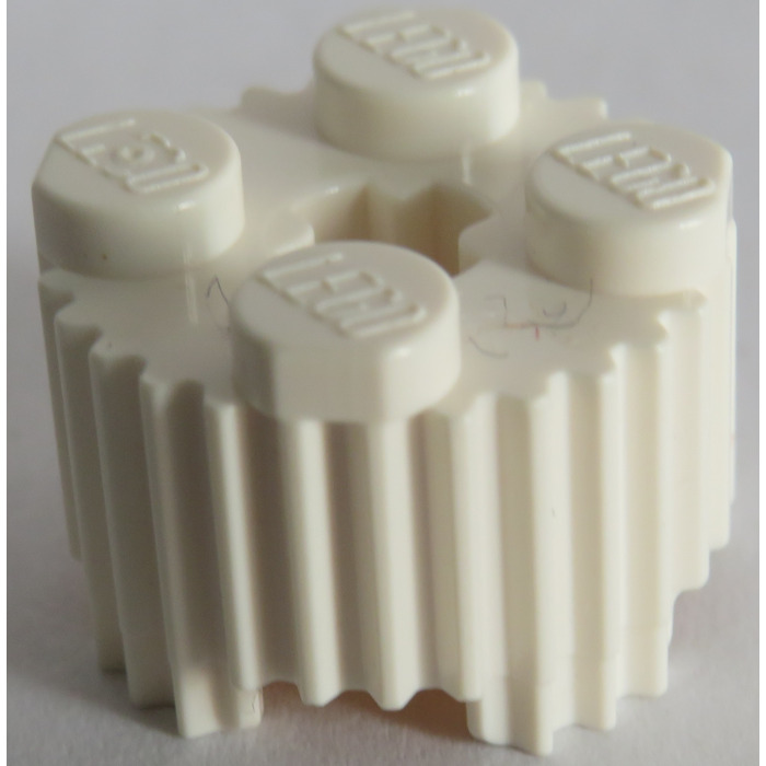 *NEW* Lego White 2x2 Round Brick w/Grill grove Lot Of 20-4650644