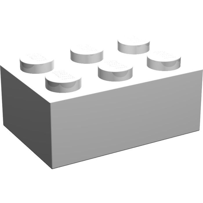 12x Brick Brique 2x3 3x2 3002 White//Blanc//Weiss Lego