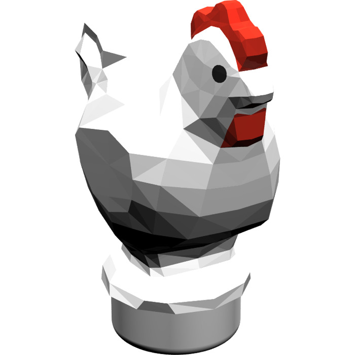 Lego White Chicken With Red Comb Narrow Base 16723 61822 Brick