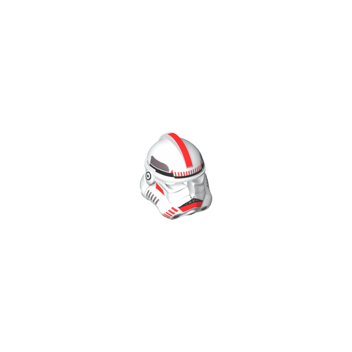 LEGO Clone Trooper Helmet with Red Stripe / Red Mouth Markings (58788