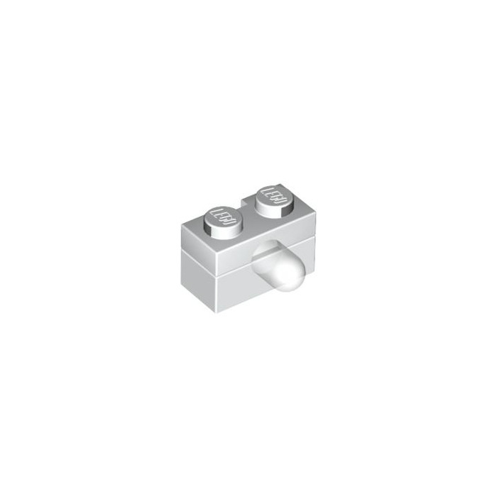 Light Brick 1 x 2 with Single Side Light 4558 4561 4534 Lego 1 x White Electric