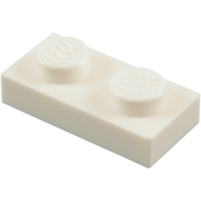 Lego 10x Platte Flach 1x2 2x1 Weiß/White 3023 Neu 