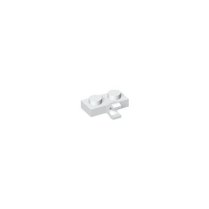 Lego 4x Plate Modified plaque 1x2 Clip Horizontal crochet rouge foncé 11476 NEUF