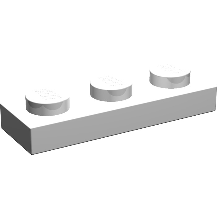 1X3 Lego 50 Piece Bulk Lot 1 x 3 Flat Plates YELLOW Building Parts #3623 