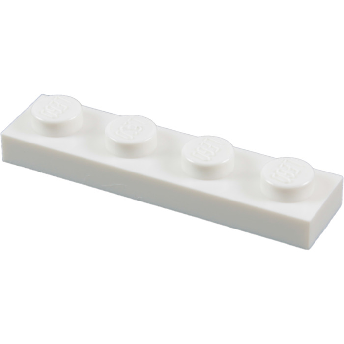 20x Lego ® Plates Plate Parts No 3710 1x4 Stud Studs White New New