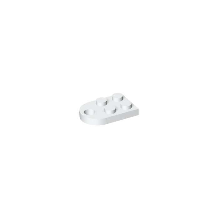 2 X LEGO 3176 Plate Hole Coupling Flat 2x3 With Hole new New White, White
