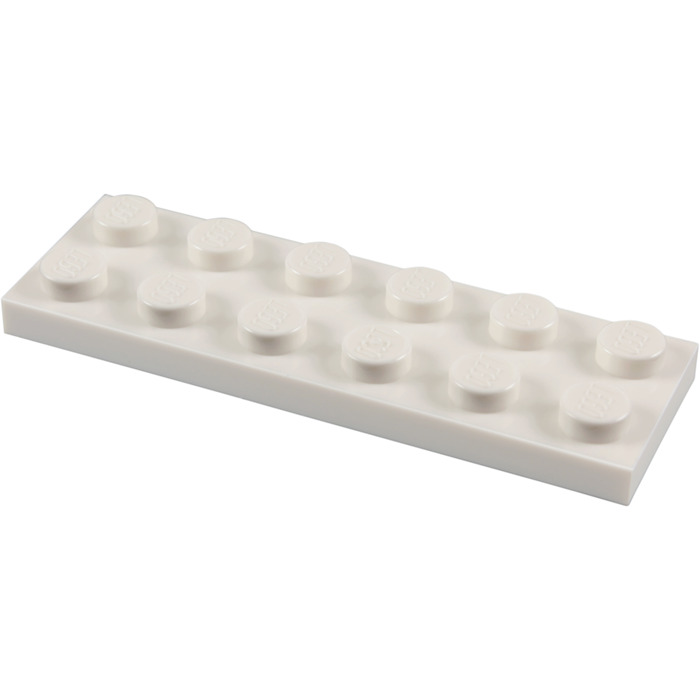 Pack of 10 3795 White LEGO Plate 2 X 6 