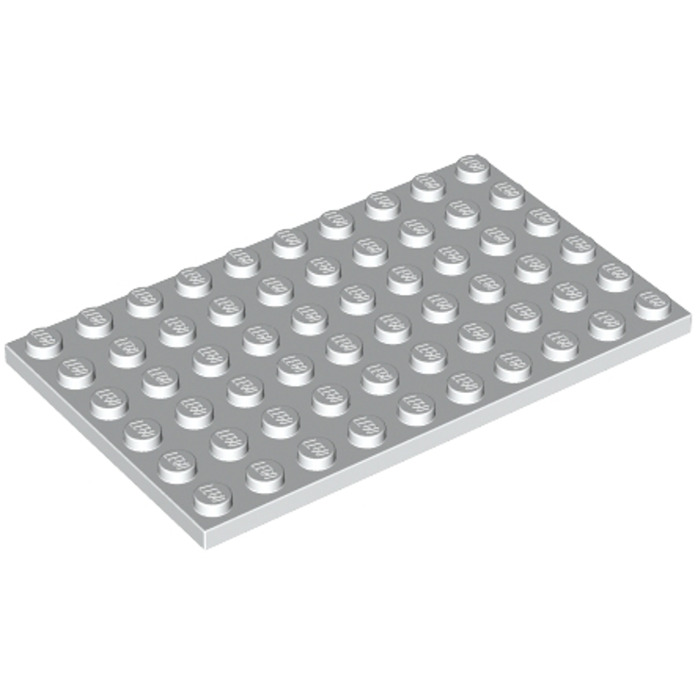 Lego 1x Plate Flat 6x10 10x6 White/White 3033 New 