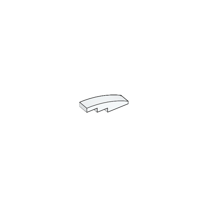 LEGO PART 61678 WHITE 4 x 1 CURVED SLOPE x 4