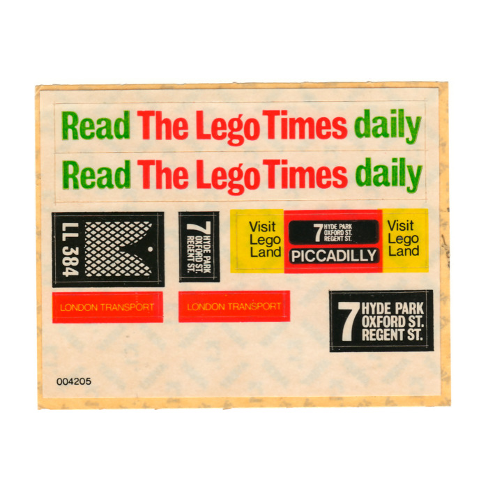 LEGO White Sticker Sheet for Set / 760-2 Brick Owl - LEGO