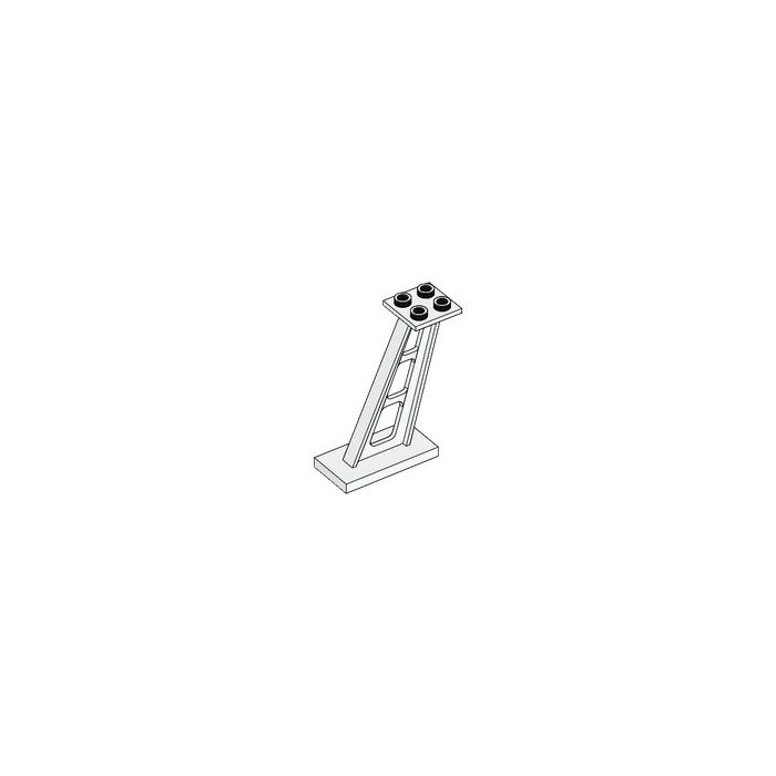 NEW Lego White Two 2x4 / 2x2 Inclined Stanchion Posts Pillar ID 4476 