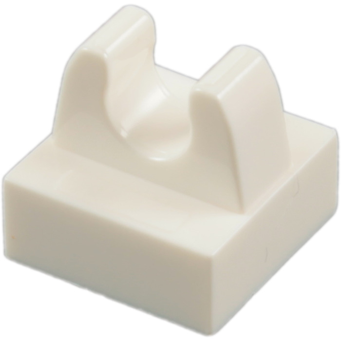 LEGO NEW WHITE 1 x 1 MODIFIED TILE WITH CLIP x 12  PART 2555