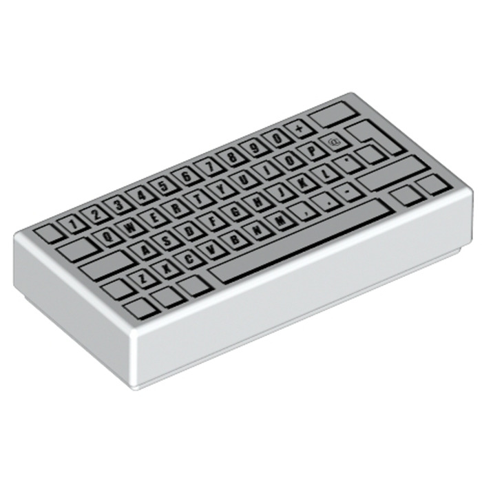 Lego New Tile 1 x 2 with Computer Keyboard Standard Pattern