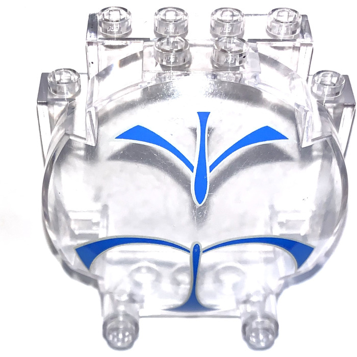 LEGO Windscreen 3 x 6 x 5 Canopy with Blue Gungan Lines