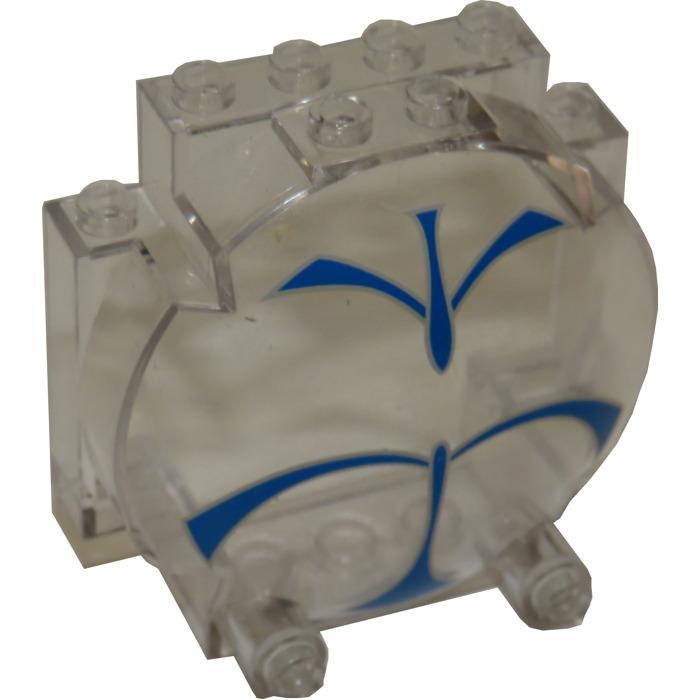 LEGO Windscreen 3 x 6 x 5 Canopy with Blue Gungan Lines