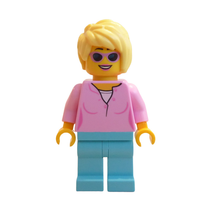Lego City Minifigure CTY0910 Woman Mom Woman Parent Pink Shirt New New 
