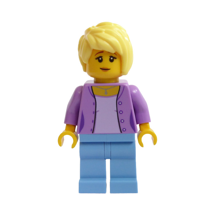 LEGO Woman In Medium Lavender Jacket Minifigure Brick Owl LEGO 