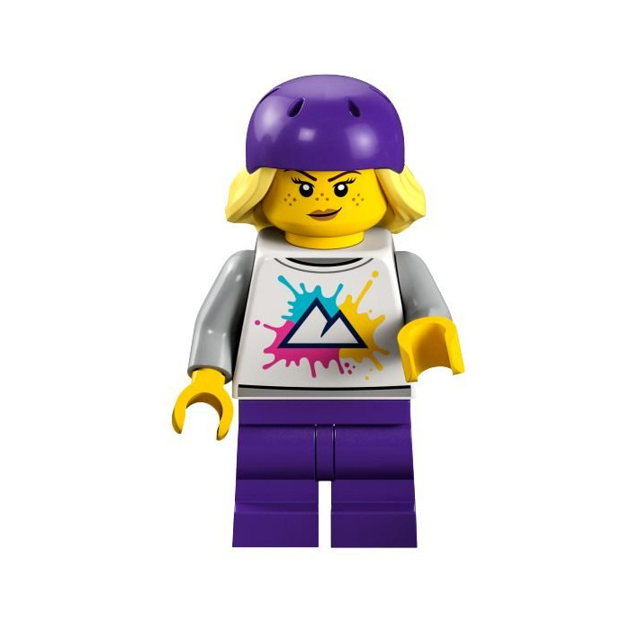 LEGO Woman with Dark Bike Helmet Minifigure | Brick Owl - LEGO Marketplace