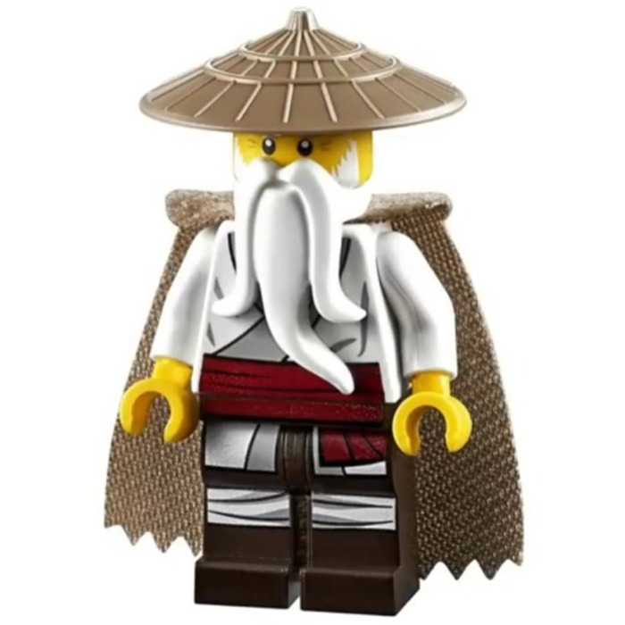 2x Lego Sensei Wu Style Beards for Ninjago Minifigures NEW 93069 White + Black 
