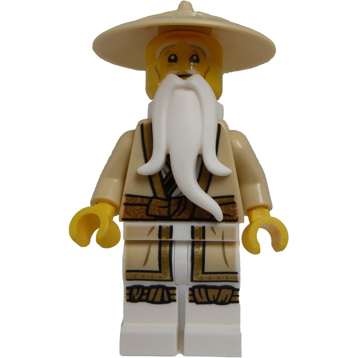 2x Lego Sensei Wu Style Beards for Ninjago Minifigures NEW 93069 White + Black 