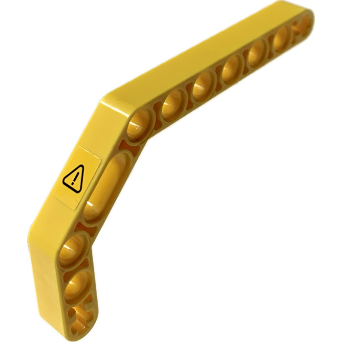 LEGO Yellow Beam 3 x 3.8 x 7 Bent 45 Double with Danger Warning Sign ...