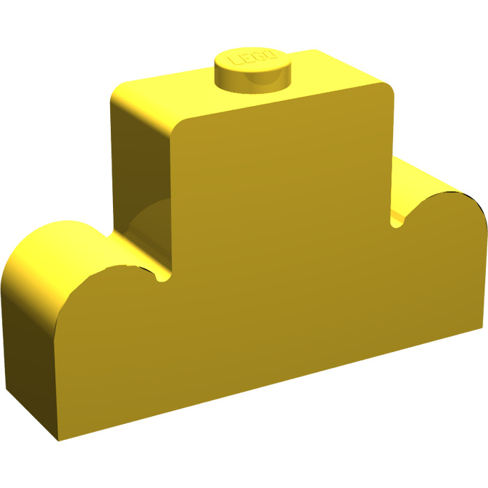 LEGO Yellow Brick 1 x 4 x 2 with Centre Stud Top (4088) | Brick 