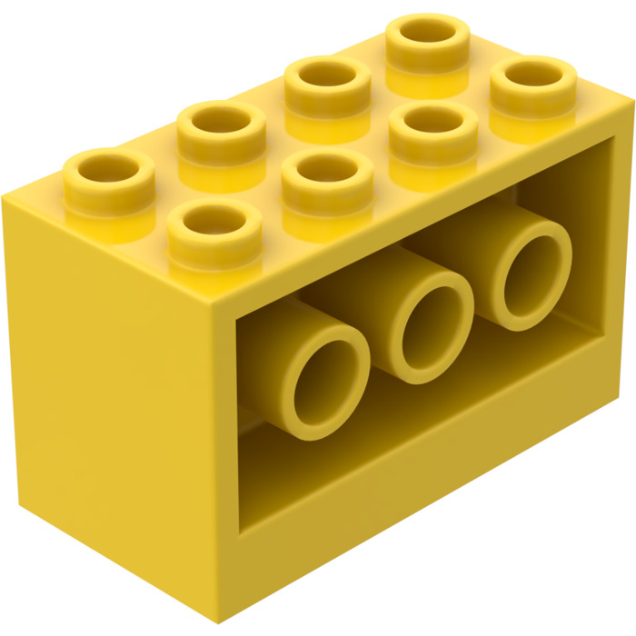 LEGO Yellow Brick 2 x 4 x 2 with Holes on Sides (6061) | Brick Owl ...