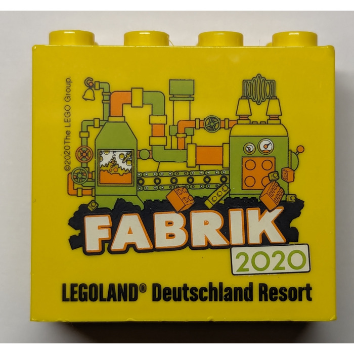 LEGO Yellow Brick 2 x 4 x 3 with FABRIK 2020 LEGOLAND Deutschland ...