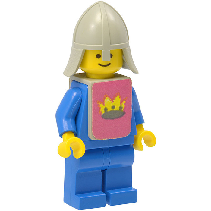 Part 3844 Castle 2 x LEGO Knights Helmets w/ Nose Guard Light Bluish Grey 
