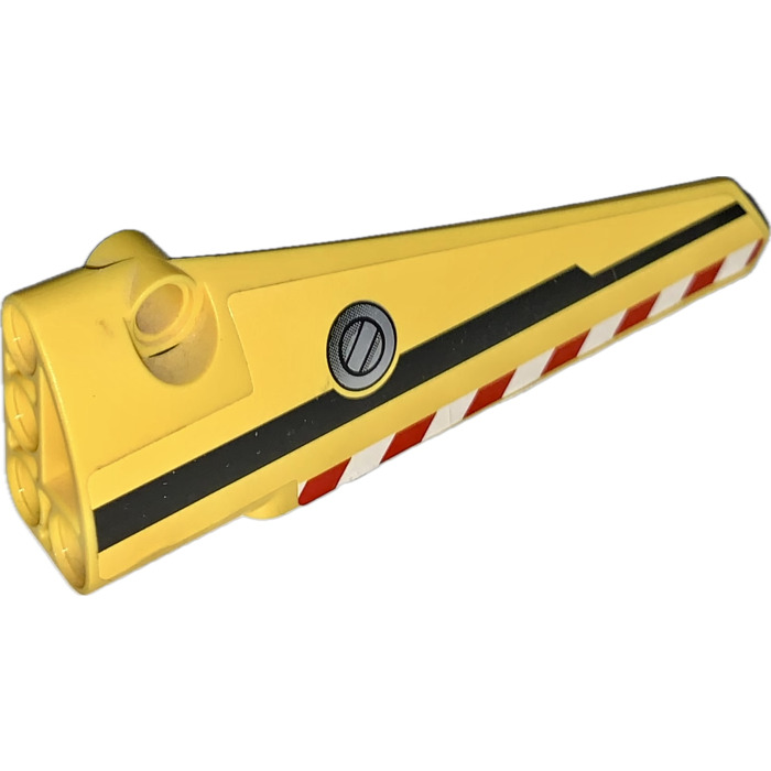 LEGO Curved Panel 5 Left with Fuel Cap and Dangerstripes Left Side ...