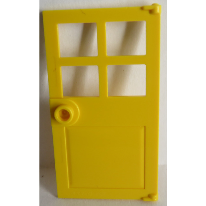 LEGO NEW 1x4x6 Orange Door with 4 Panes and Stud Handle 6209675 Brick 60623 2x 