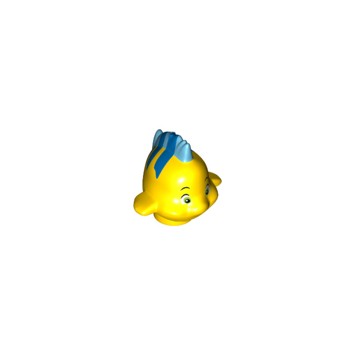LEGO NEW YELLOW FLOUNDER ANIMAL FISH LITTLE MERMAID PIECE 