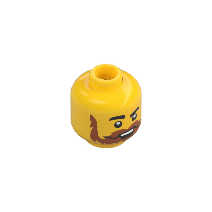 LEGO Yellow Head with Dark Orange Moustache and Beard (3274