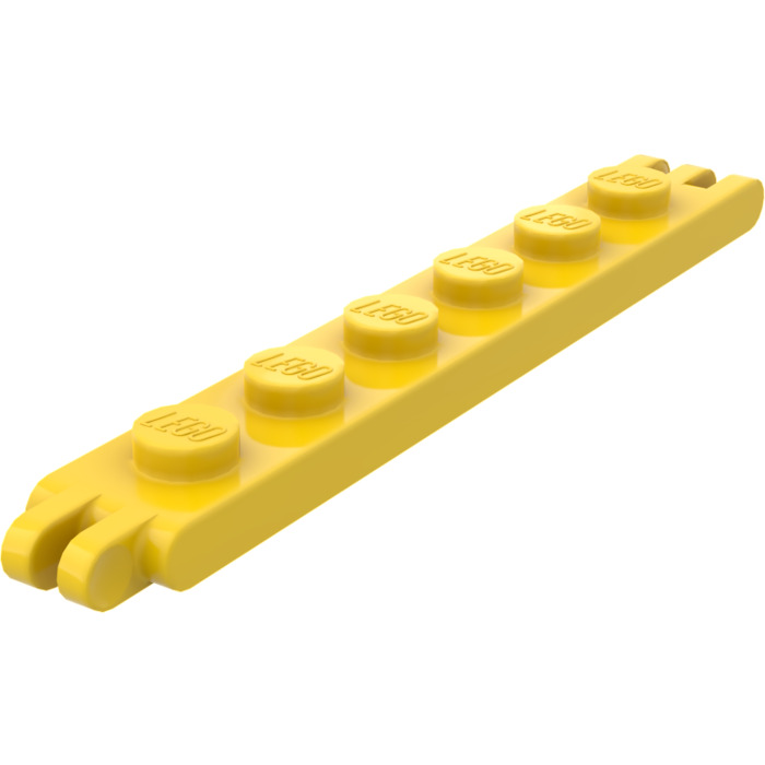 LEGO 4504 Hinge Plate 1 x 6 with 2 and 3 Fingers On Ends Old Gray x1