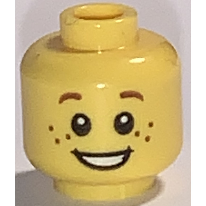Lego New Child MINIFIG HEAD Happy Smile with Freckles 