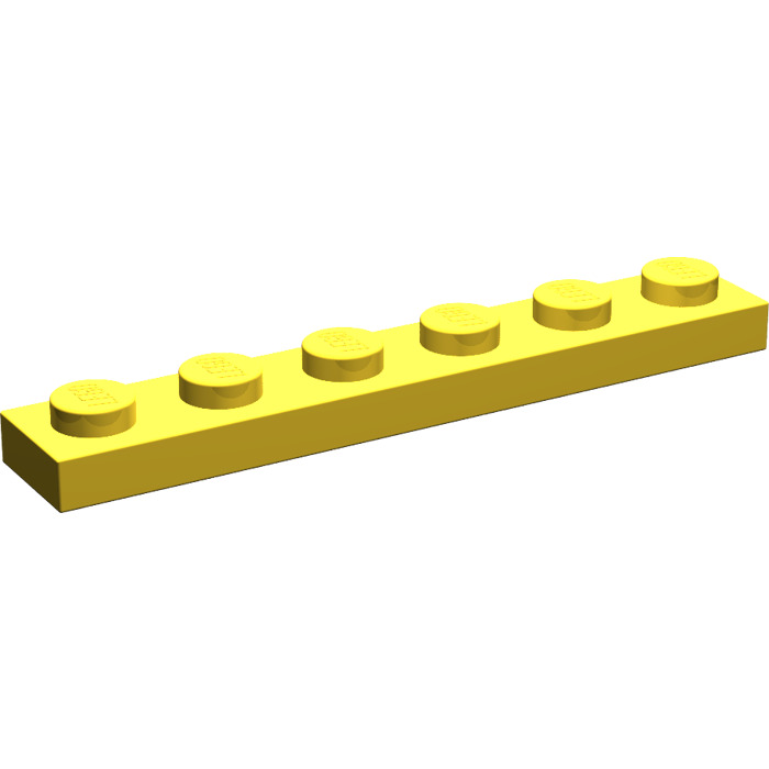 Lego 4 Yellow 1x6 base plate NEW 