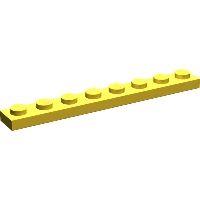Lego 10 x flache Platte Bauplatte 3460 gelb  1x8 
