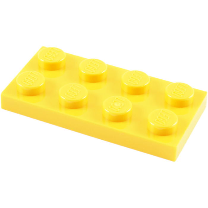 Brick 2 x 4 with 3 hole YELLOW LEGO 12 x Technic Flat Plate