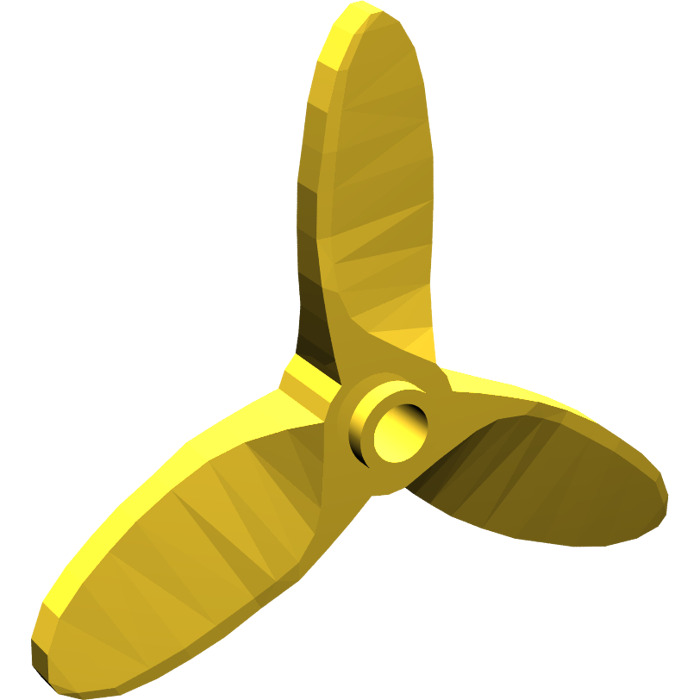 LEGO Yellow Propeller with 3 Blades with Small Pin Hole (4617) | Brick