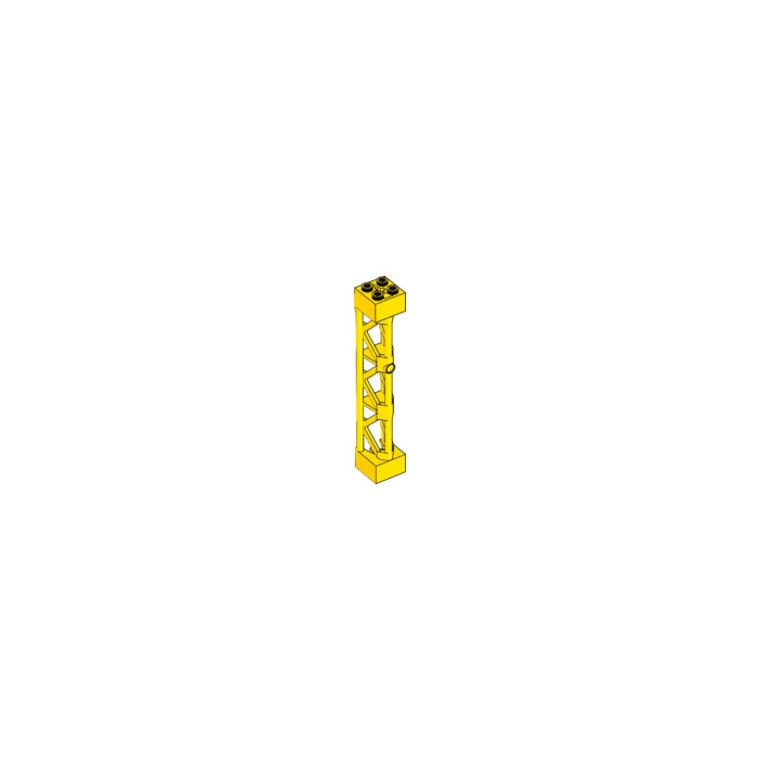 LEGO Yellow Support 2 x 2 x 10 Girder Triangular Vertical (Type 4 - 3  Posts, 3 Sections) (95347)