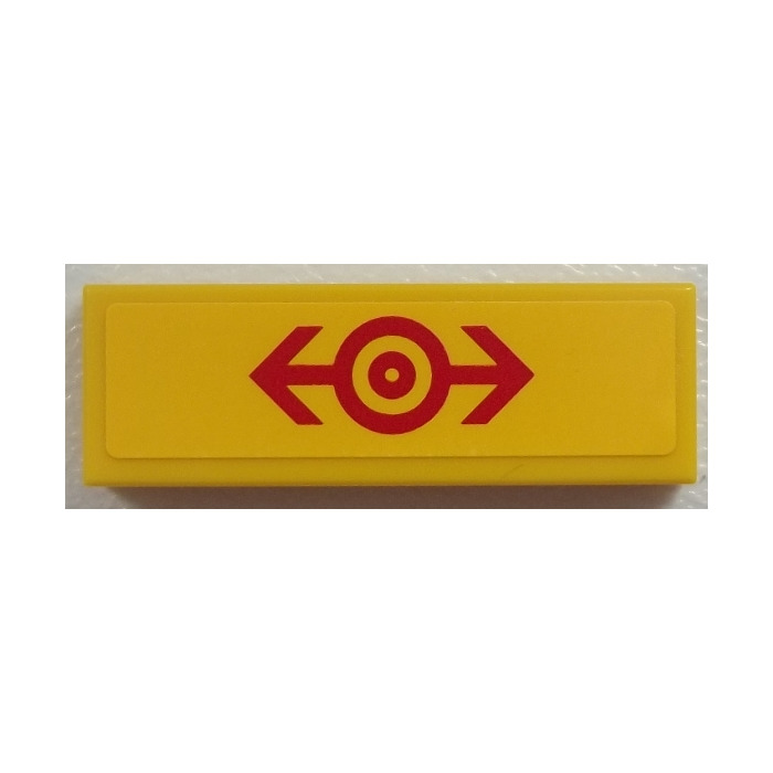 LEGO Yellow Tile 1 x 3 with Red Train Logo Sticker (63864) | Brick Owl ...