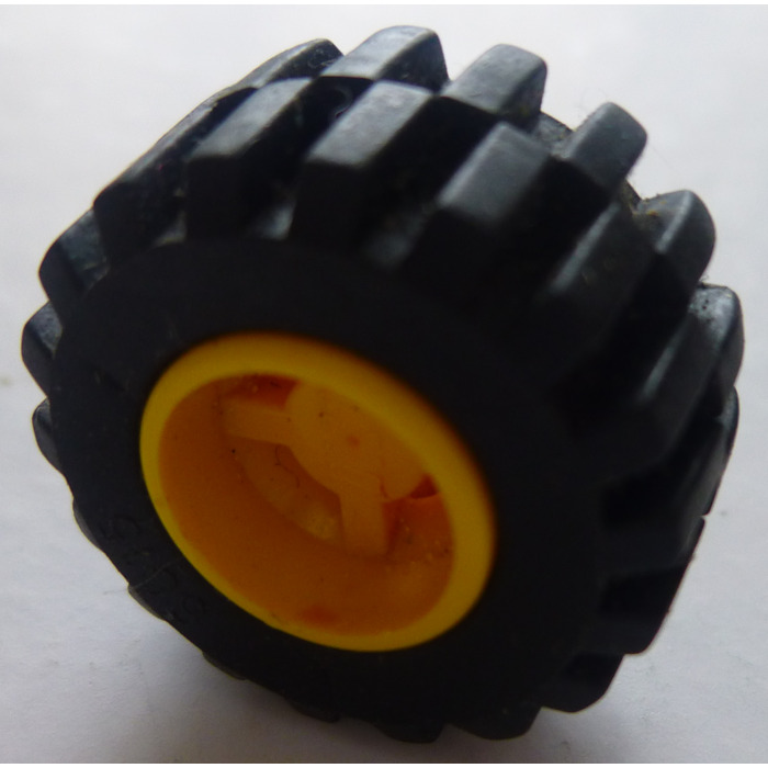 x 12 mm trou crantée pour roues support Pièces Lego 100 Nouveau Jaune Wheel 11 mm D 