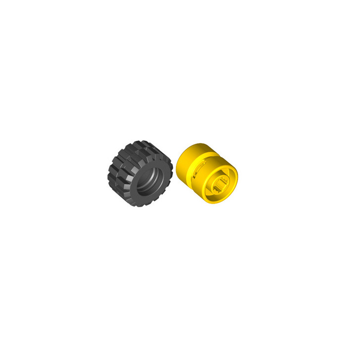 x 12 mm trou crantée pour roues support Pièces Lego 100 Nouveau Jaune Wheel 11 mm D 