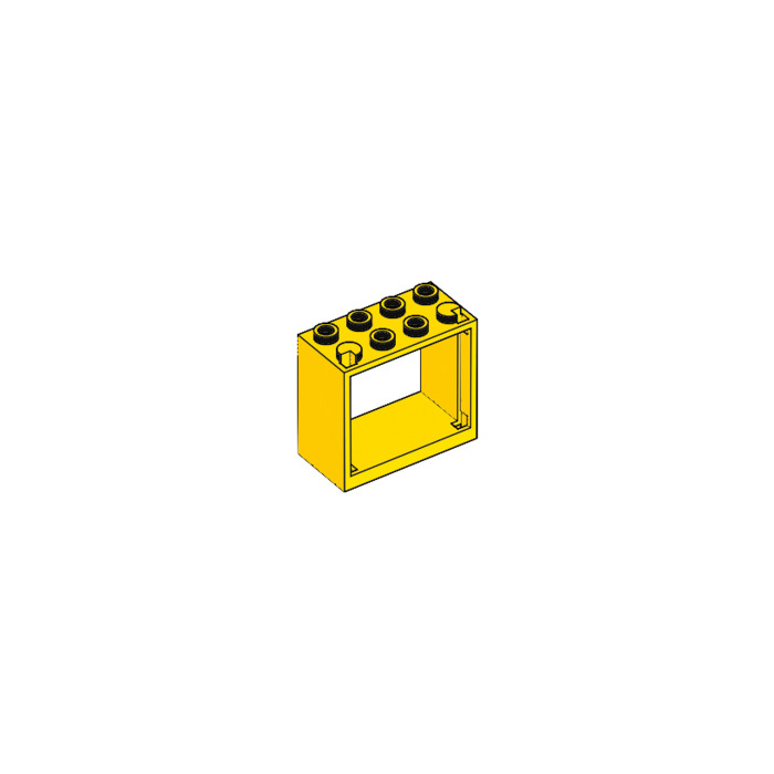 Lego Yellow Window 2 X 4 X 3 With Square Holes 60598 Brick Owl
