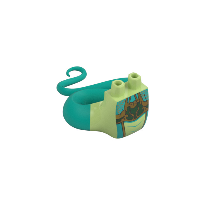 LEGO Yellowish Green Snake Lower Body with Gold (98140