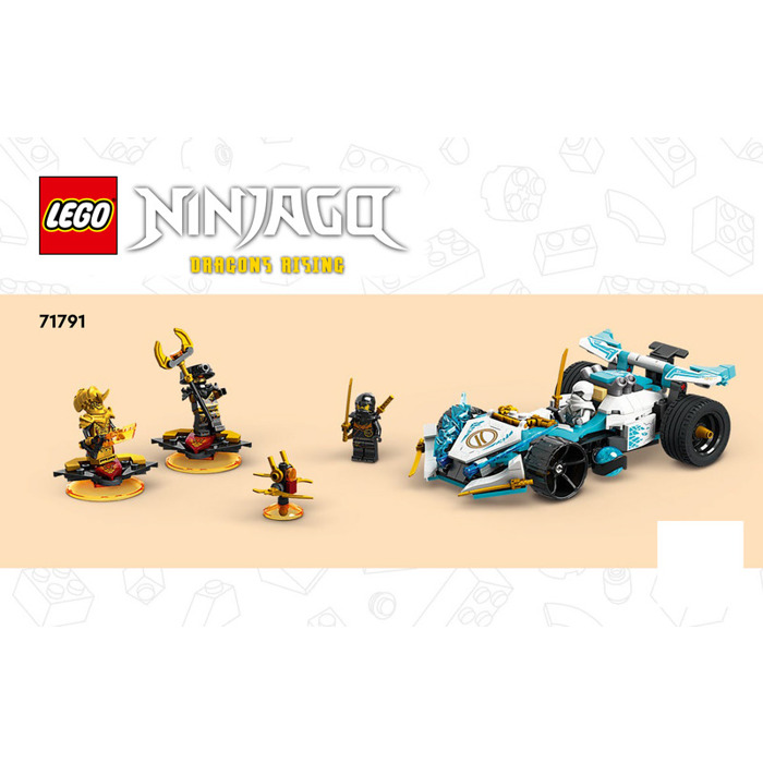 LEGO Zane's Dragon Power Spinjitzu Race Car Set 71791 Instructions