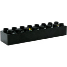 Duplo Black Brick 2 x 8 with screws (31036 / 75733)